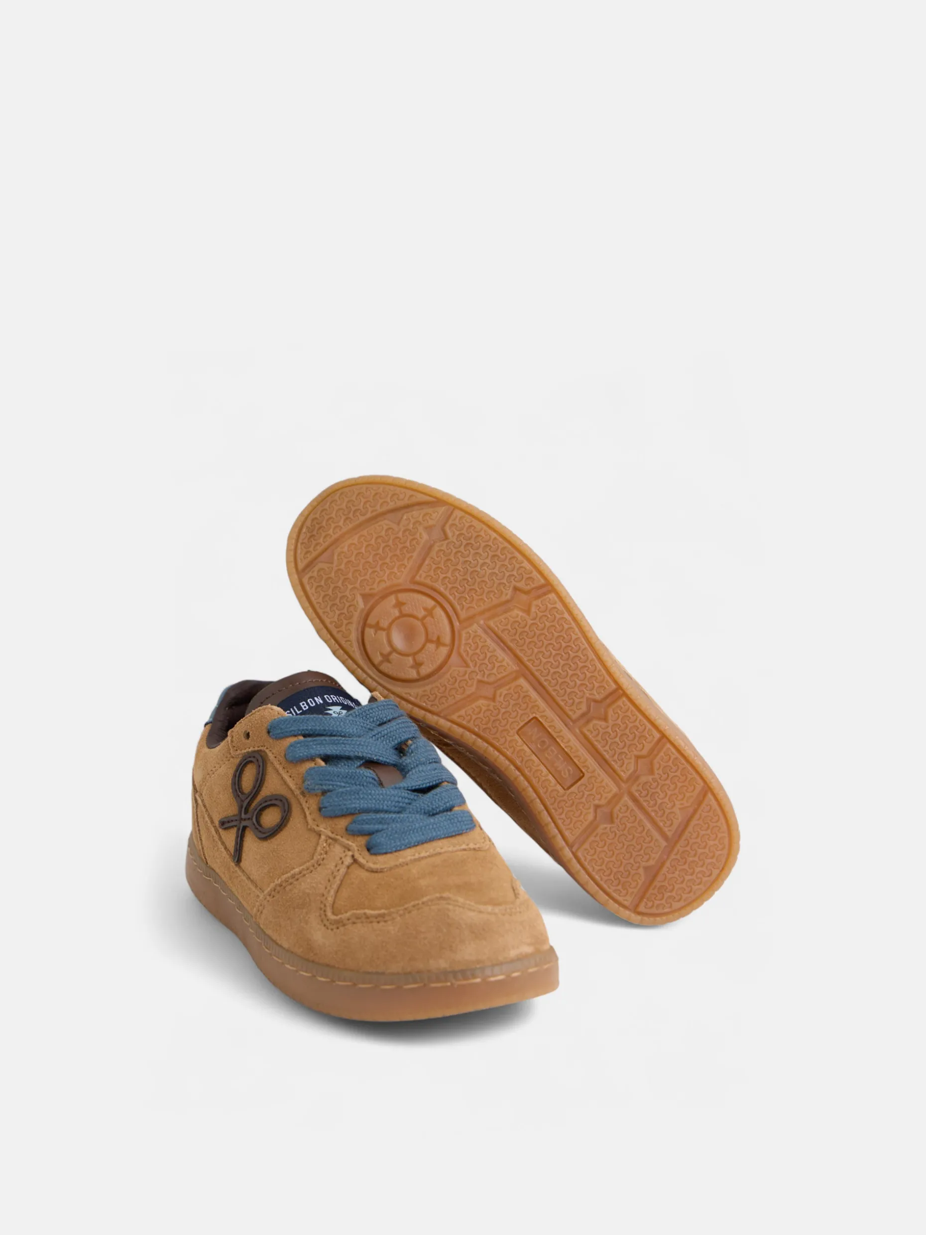 Zapatilla kids casual piel camel