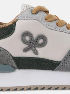 Zapatilla kids running multicolor gris