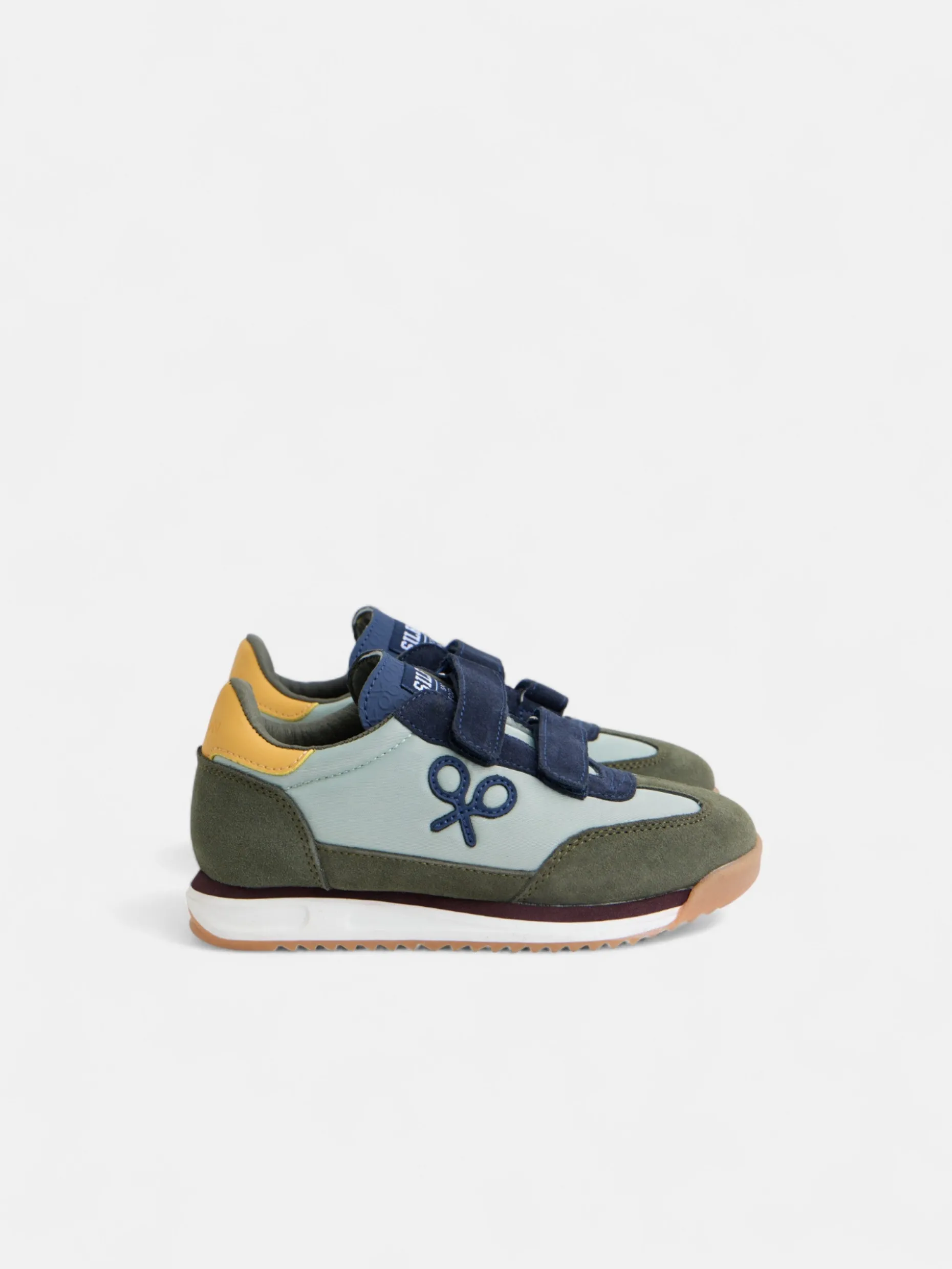 Zapatilla kids velcro multicolor verde