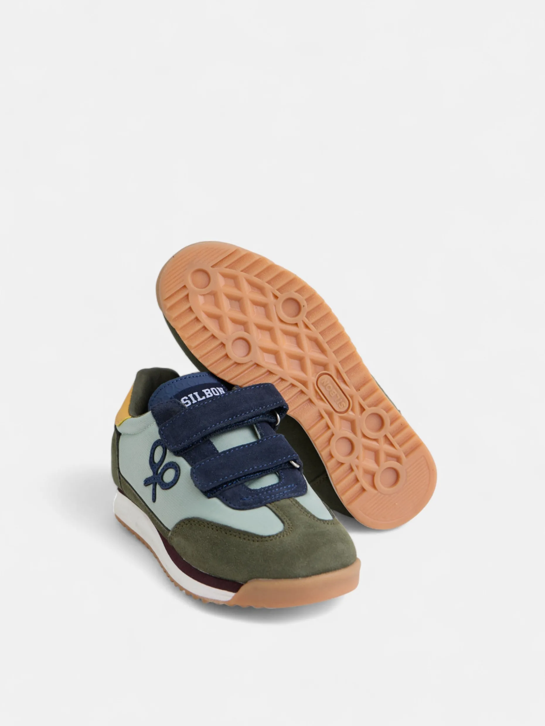 Zapatilla kids velcro multicolor verde