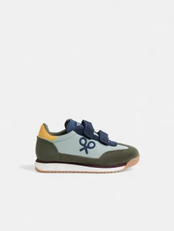 Zapatilla kids velcro multicolor verde