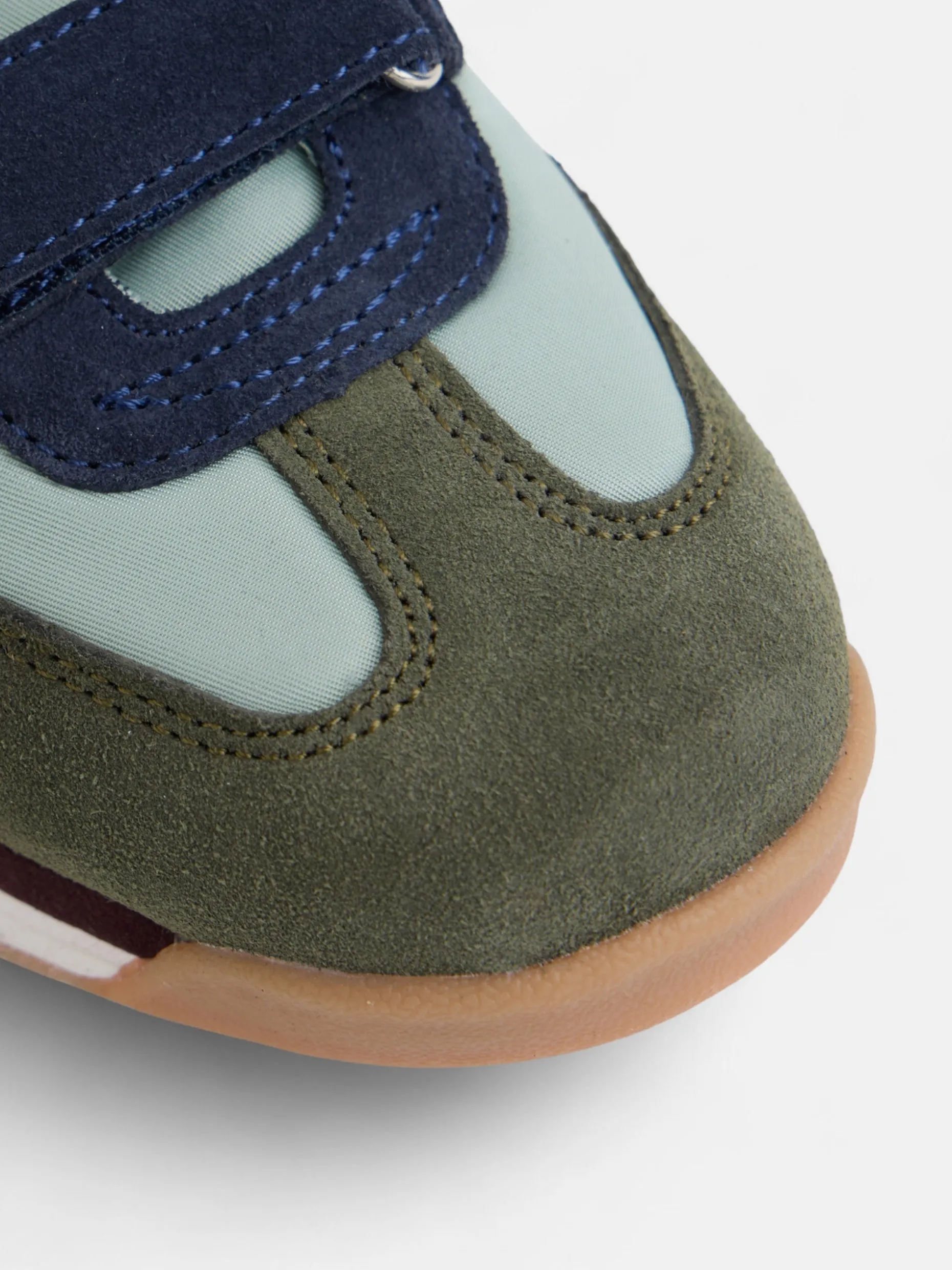 Zapatilla kids velcro multicolor verde