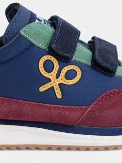 Zapatilla kids velcro multicolor azul