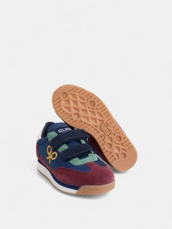 Zapatilla kids velcro multicolor azul