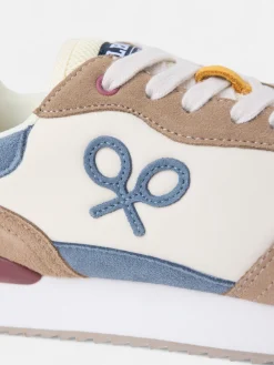 Zapatilla running multicolor beige