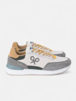 Zapatilla running multicolor gris