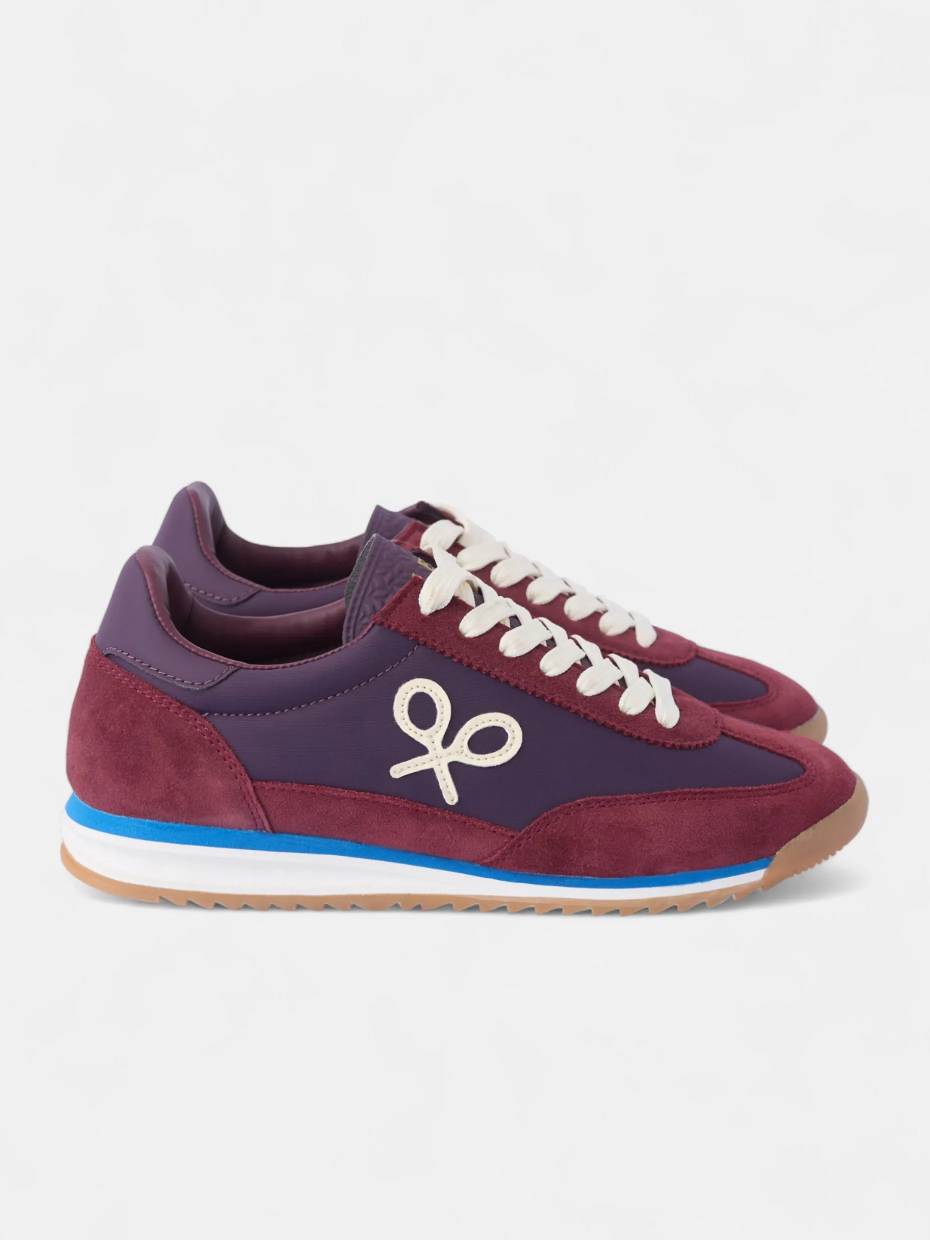 Zapatilla running raqueta burdeos