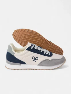 Zapatilla running relax multicolor beige