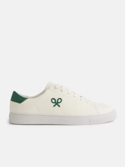 Zapatilla silbon clasica blanca verde