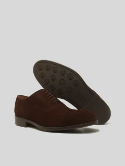 Zapato clasico ante cordones marron