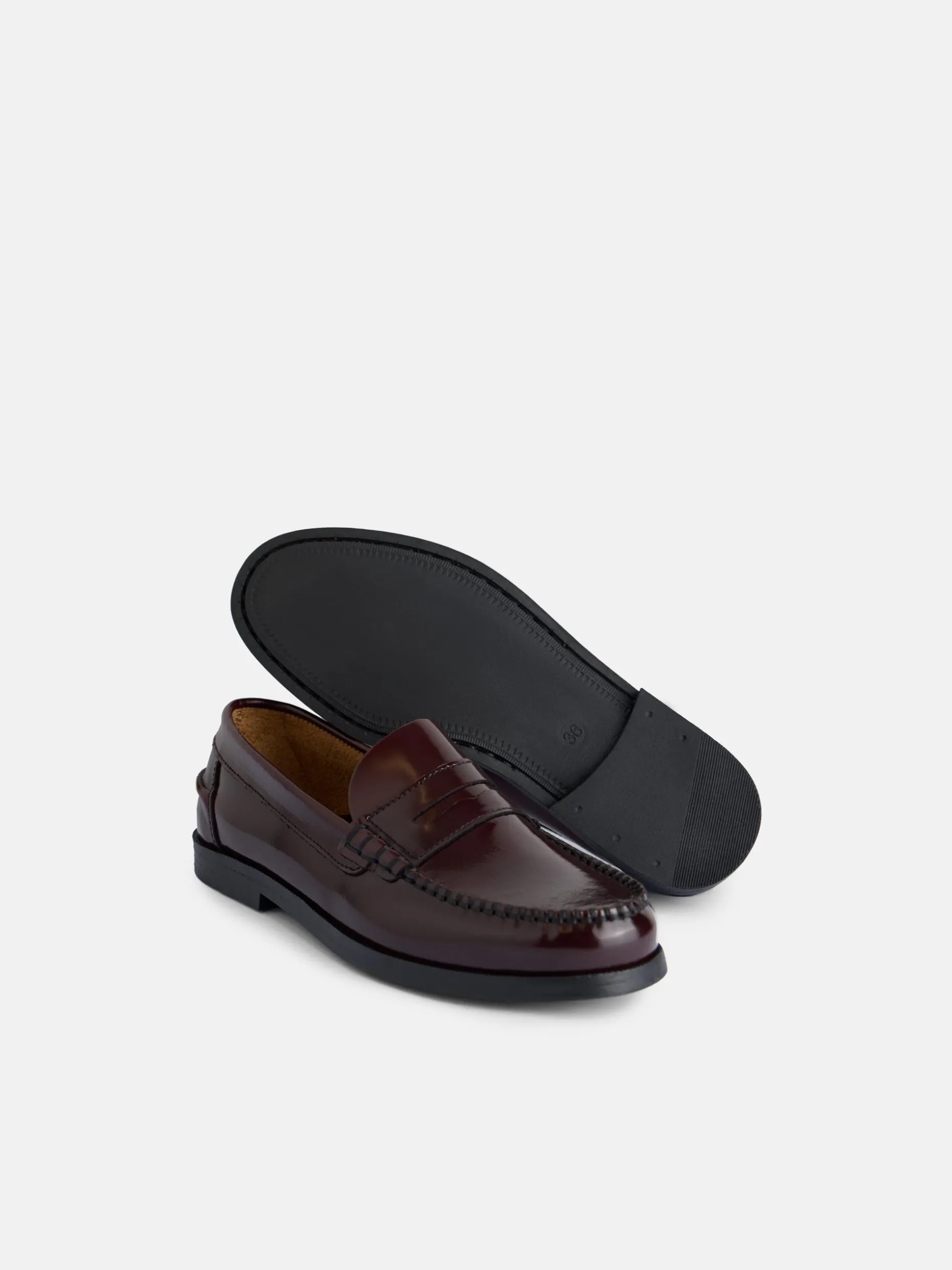 Zapato kids antifaz burdeos
