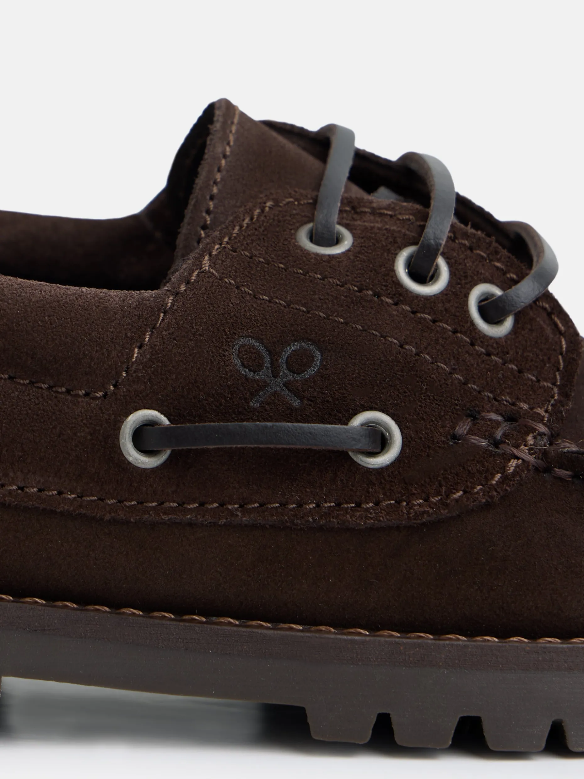 Zapato kids nautico ante marron oscuro