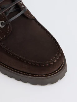 Zapato kids nautico ante marron oscuro