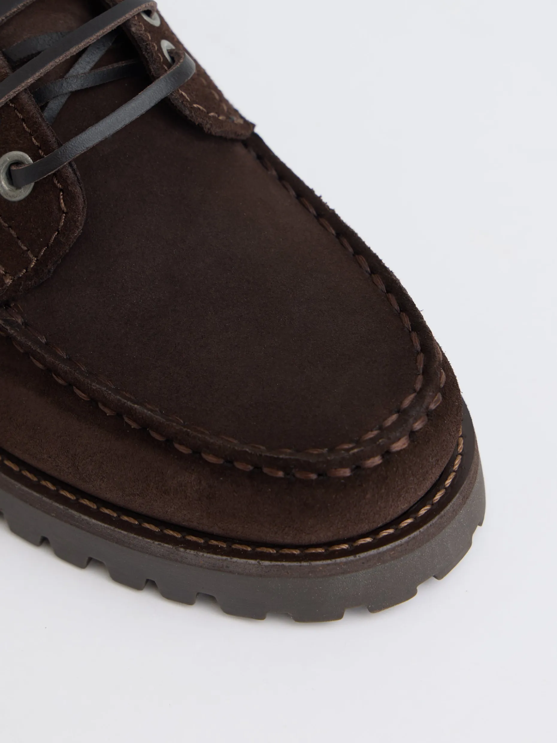 Zapato kids nautico ante marron oscuro