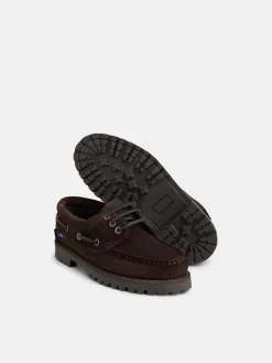Zapato kids nautico ante marron oscuro