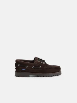 Zapato kids nautico ante marron oscuro