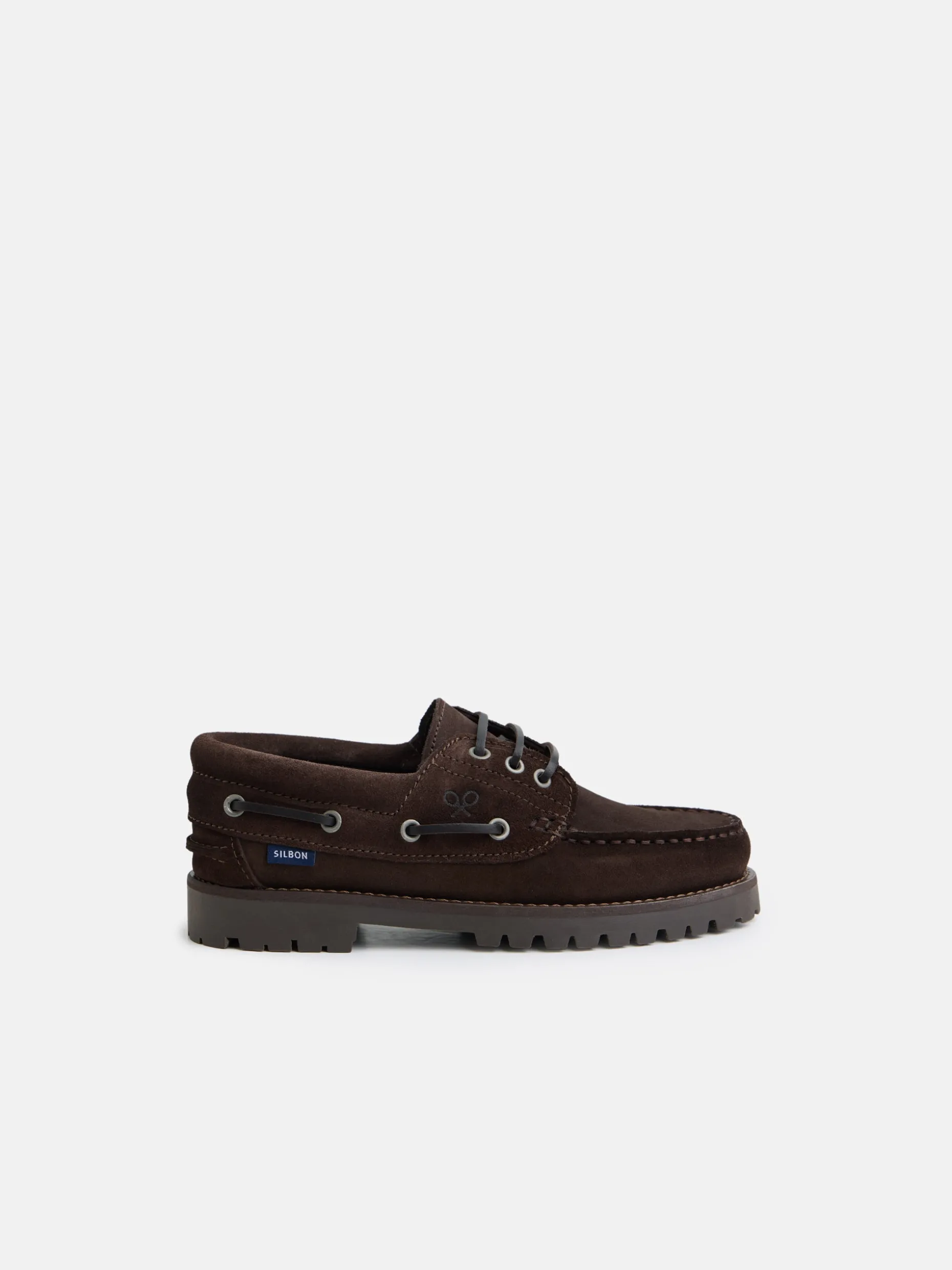 Zapato kids nautico ante marron oscuro