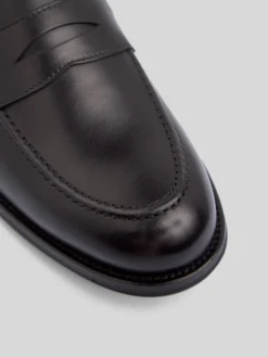 Zapato penny piel negro