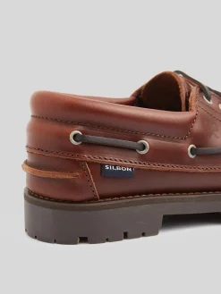 Zapato sport kids nautico piel marron
