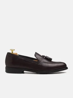 Zapato vestir borlas burdeos mate