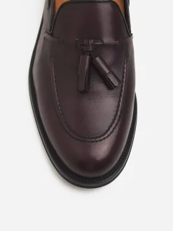 Zapato vestir borlas burdeos mate