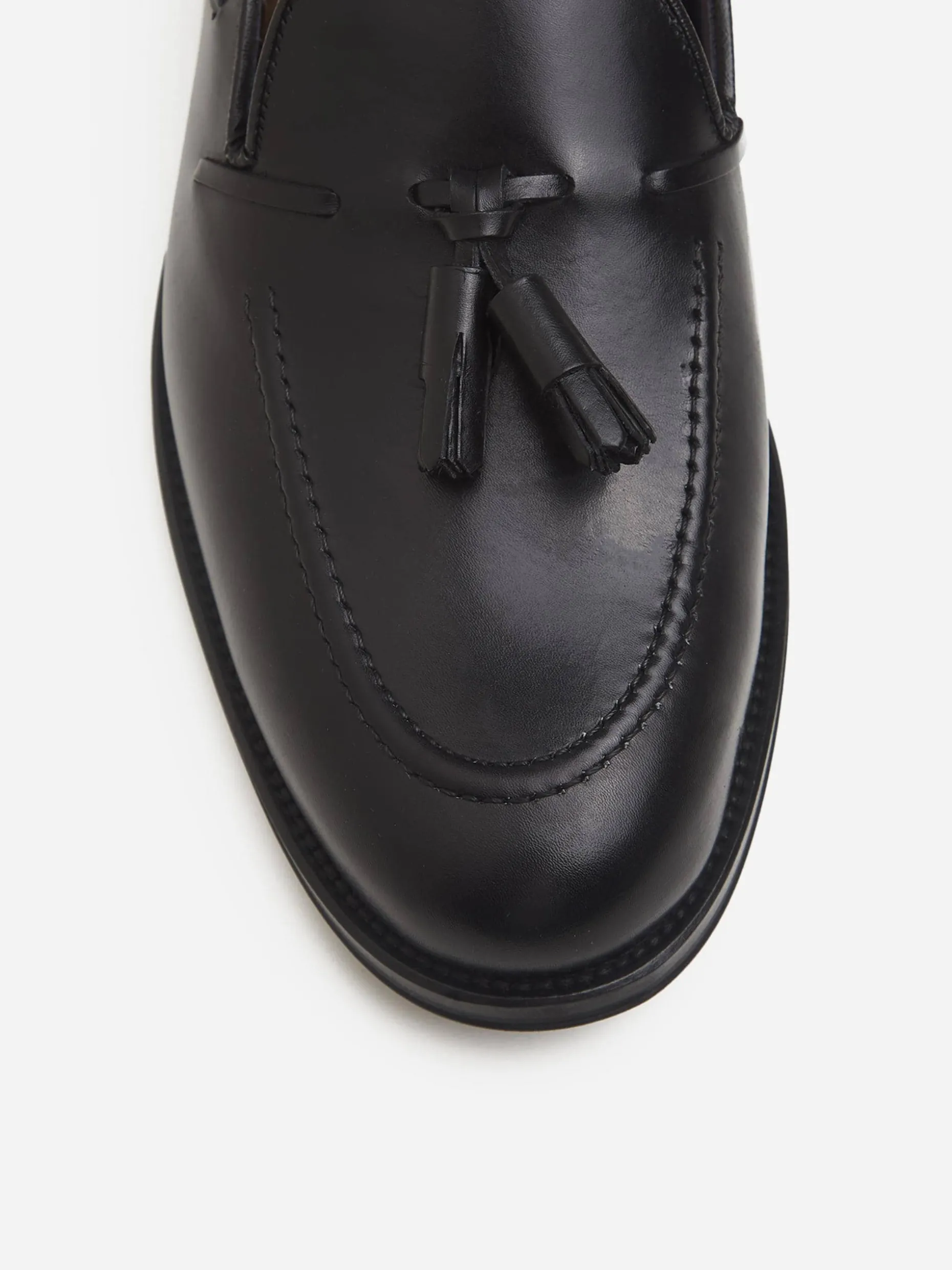 Zapato vestir borlas negro mate