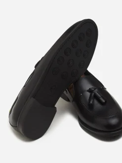 Zapato vestir borlas negro mate